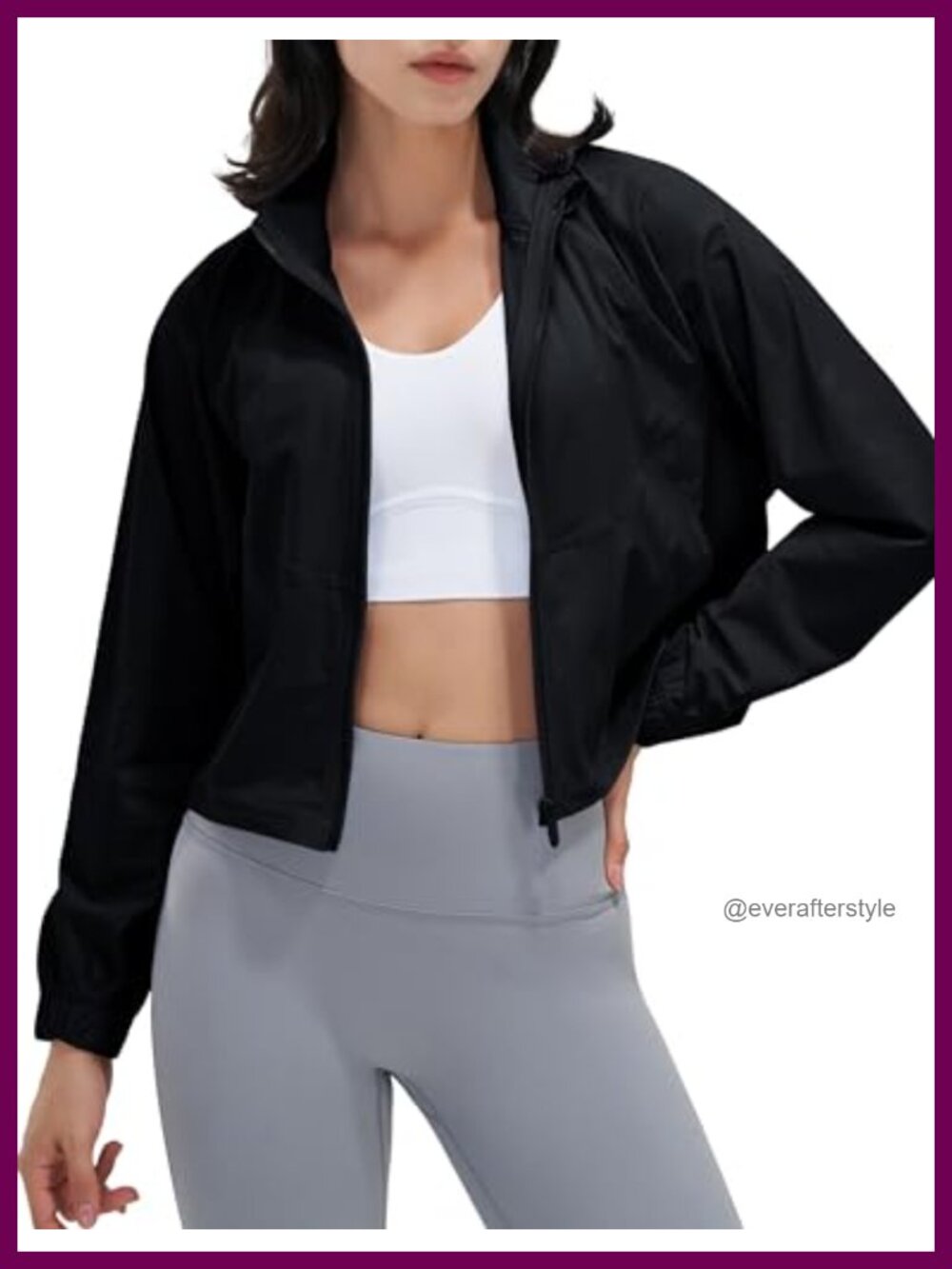 UANEO Womens Cropped Zip Up Athletic Jacket Workout Yoga Running